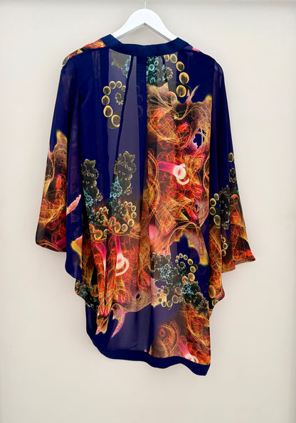 AUGUSTINE/Resort- Purple Floral Kimono