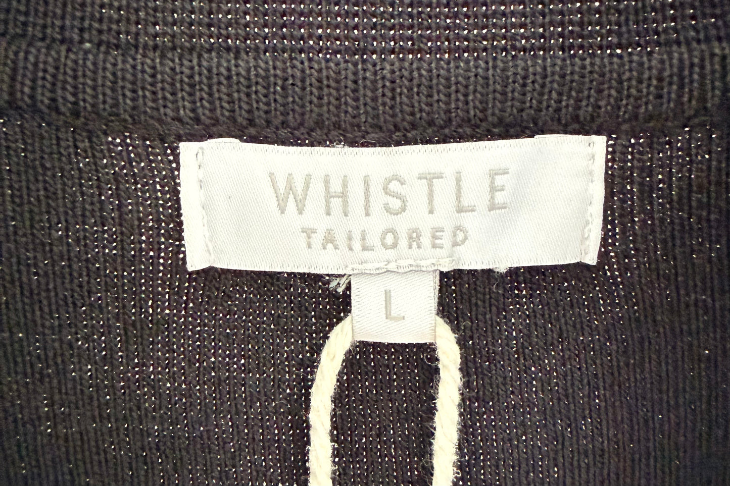 WHISTLE Midi Length Black Over Coat