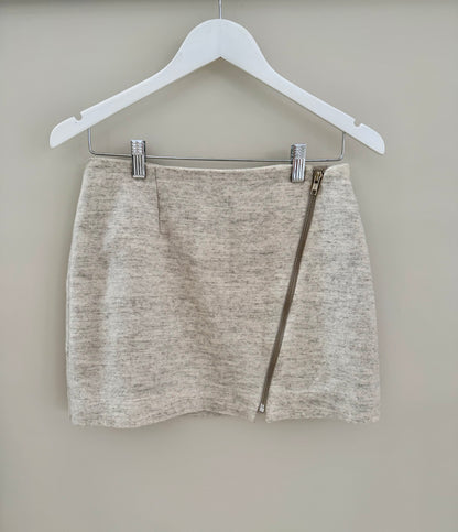 RUBY Grey Mini Wool Blend Skirt