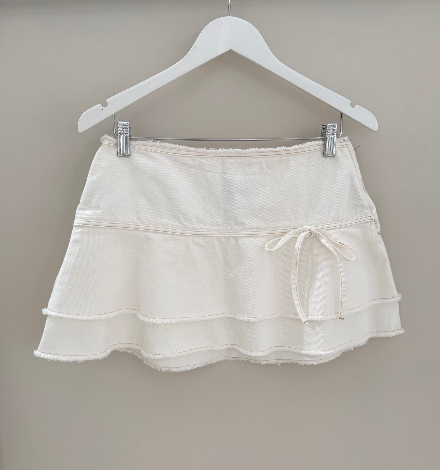 GLASSONS - White Cotton Mini Skirt - NEW WITH TAGS