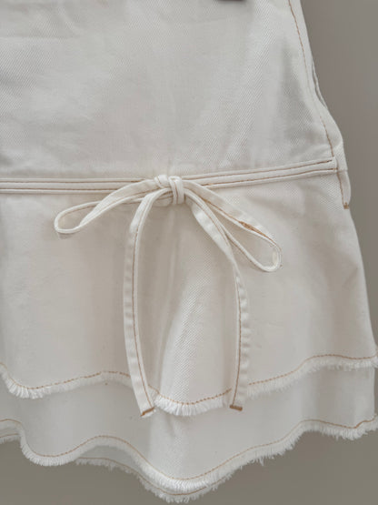 GLASSONS - White Cotton Mini Skirt - NEW WITH TAGS