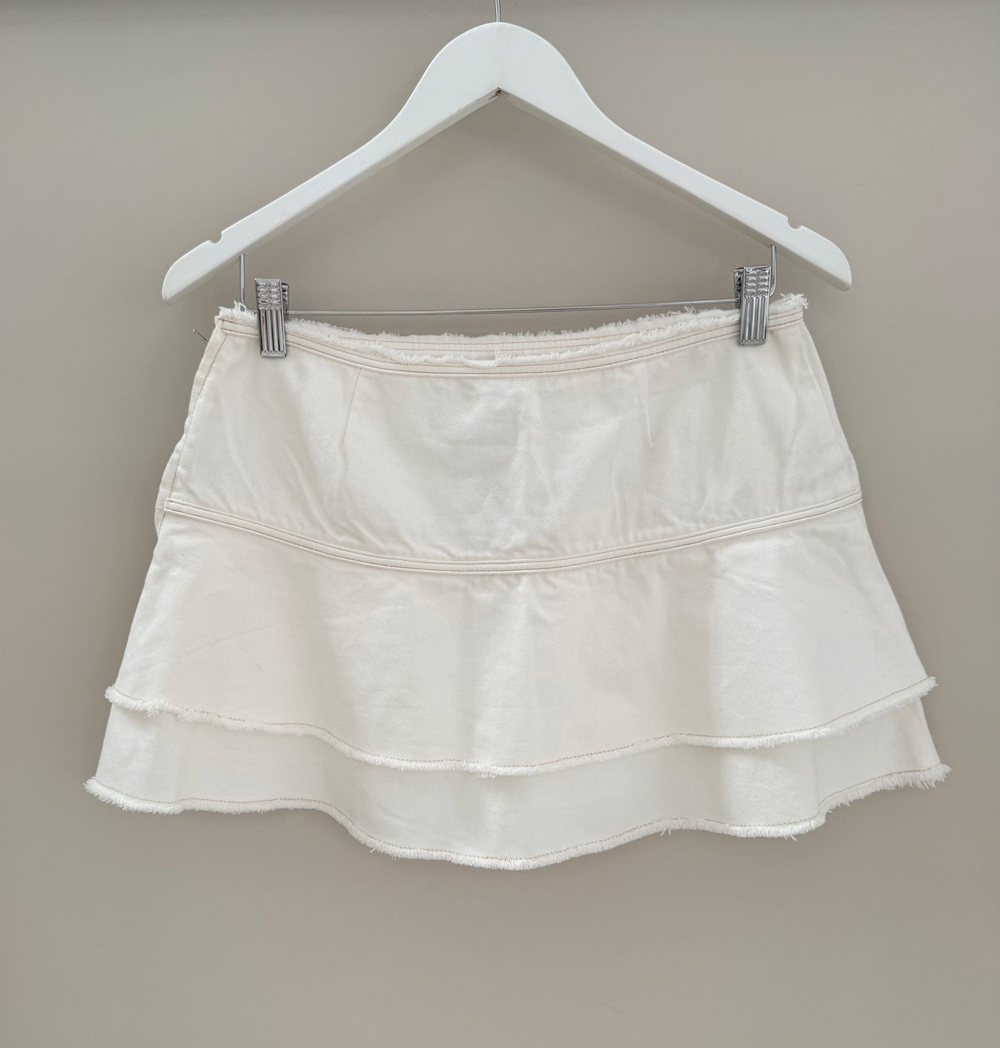 GLASSONS - White Cotton Mini Skirt - NEW WITH TAGS