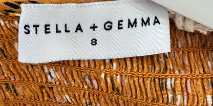 STELLA + GEMMA Yellow/Tan Maxi Dress
