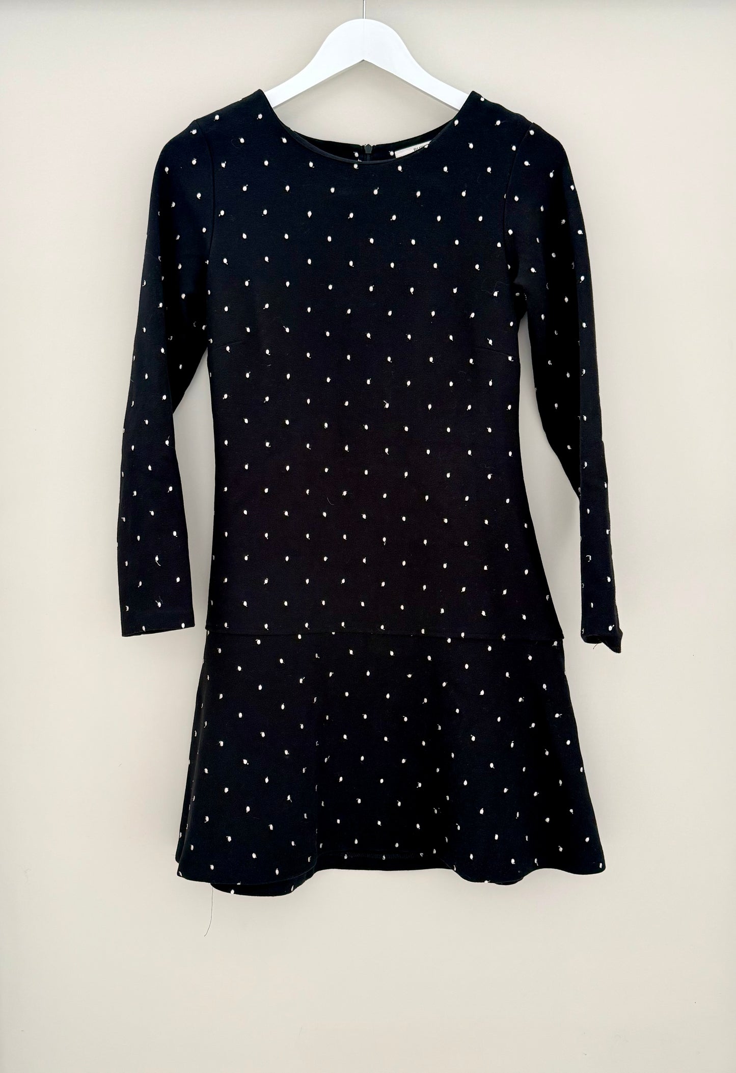 RUBY Black/White Dotted Mini Length Dress