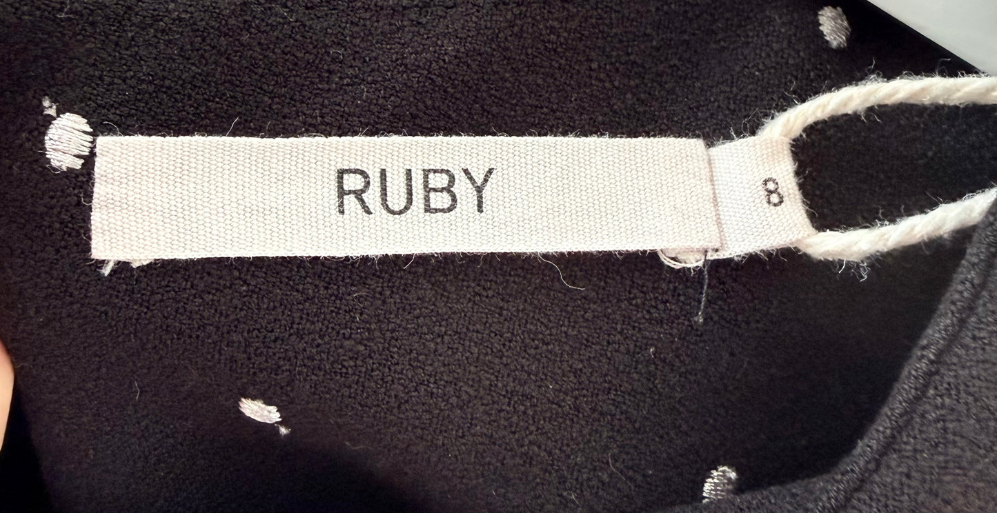 RUBY Black/White Dotted Mini Length Dress