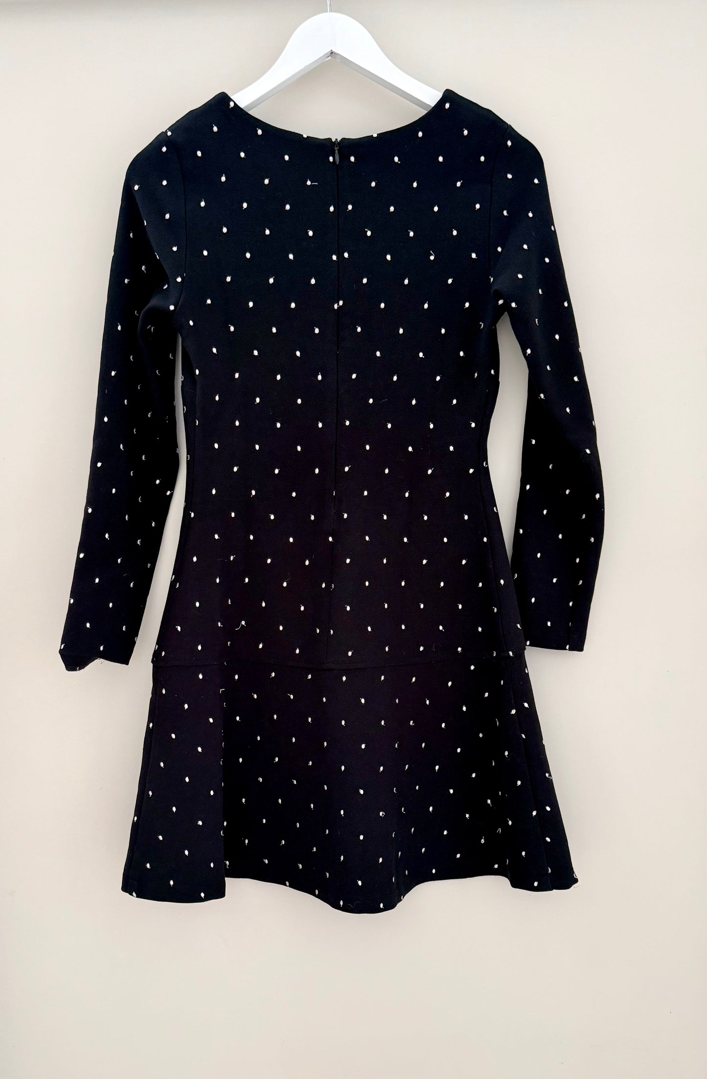 RUBY Black/White Dotted Mini Length Dress