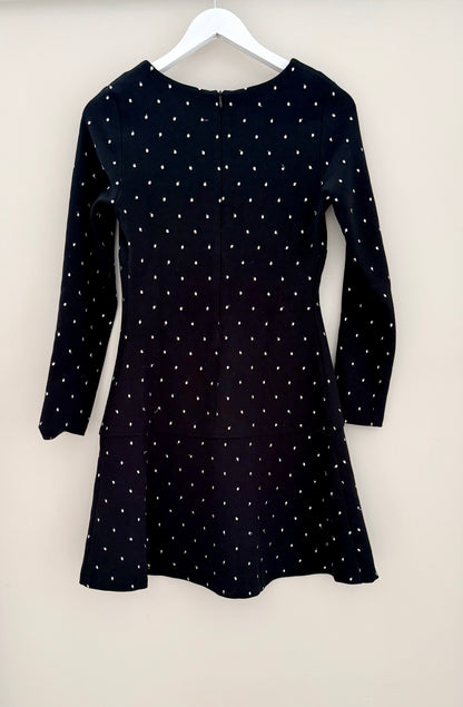 RUBY Black/White Dotted Mini Length Dress