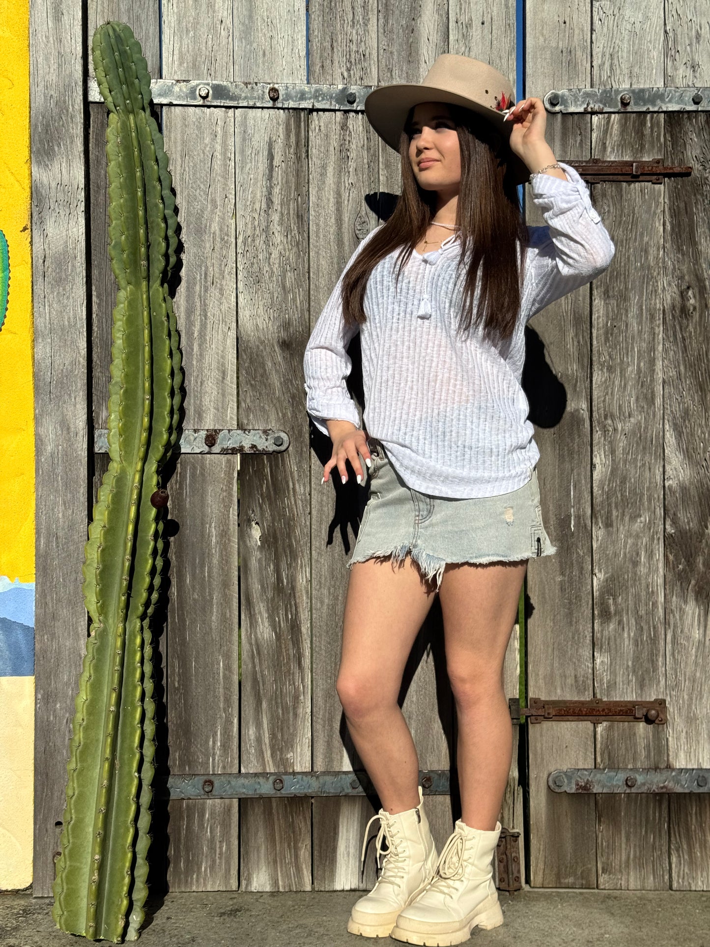 BILLABONG White Long Top