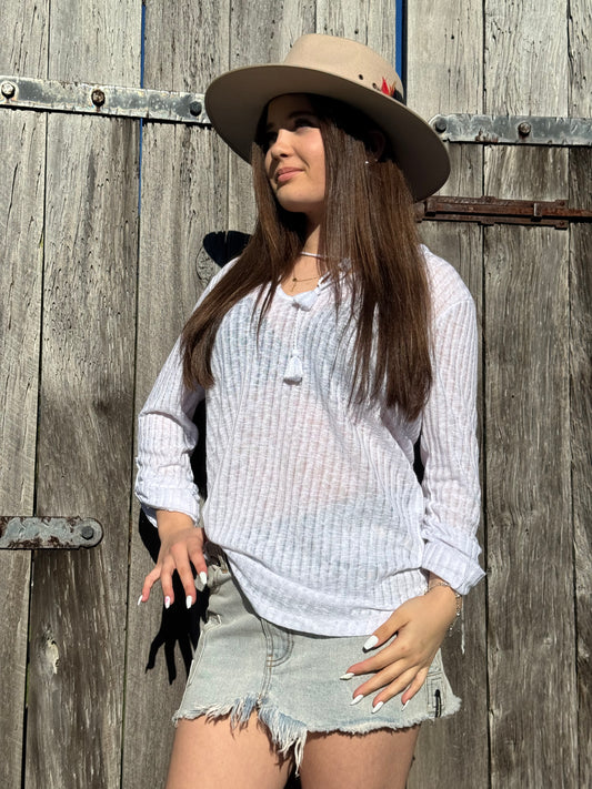 BILLABONG White Long Top