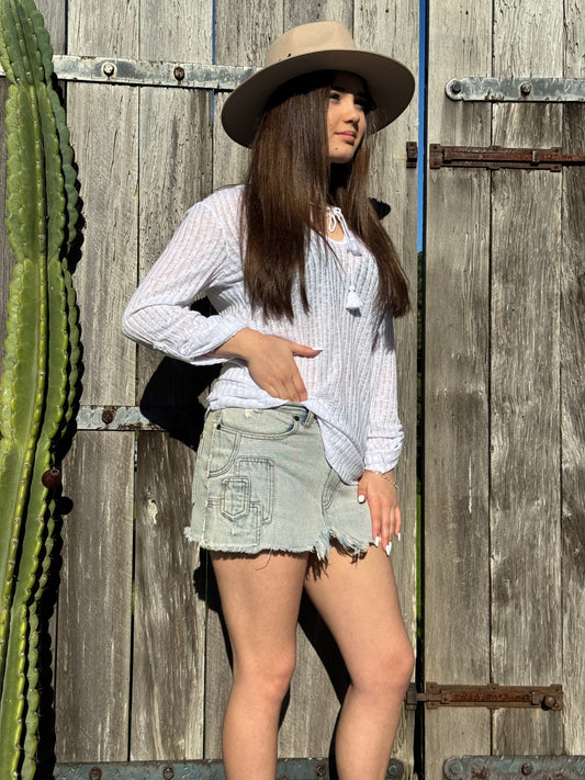 ONE TEASPOON Light Blue Mini Skirt