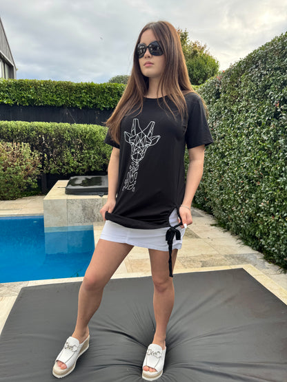 ZAFINA Black Long Top
