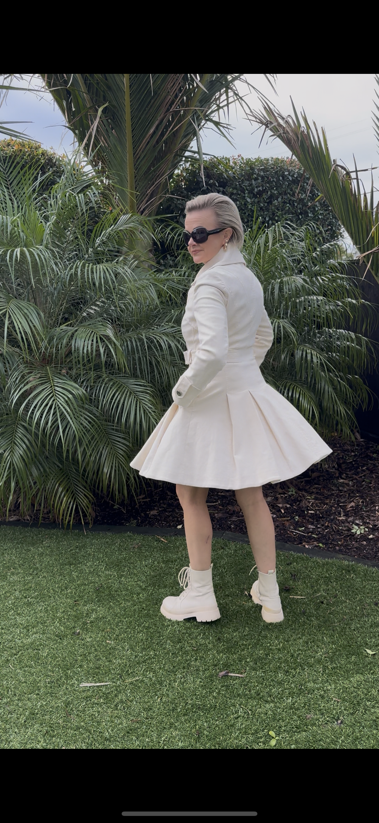 KAREN MILLEN Cream Trench Coat
