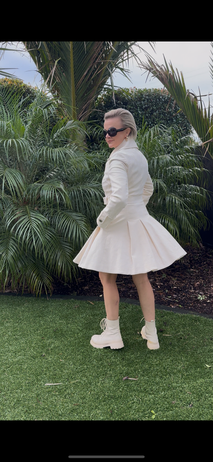 KAREN MILLEN Cream Trench Coat