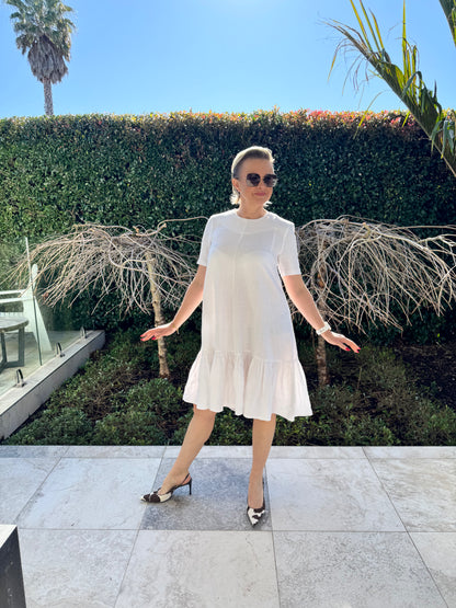 JULIETTE HOGAN White Midi Dress