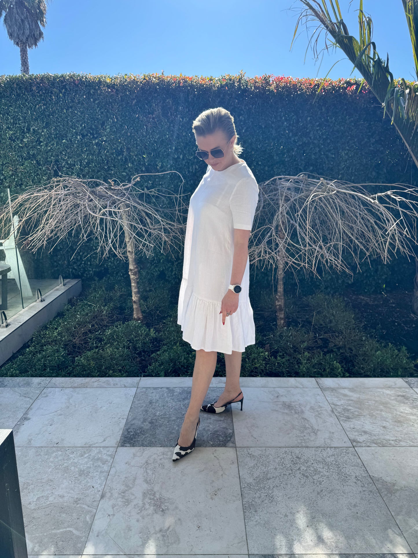 JULIETTE HOGAN White Midi Dress