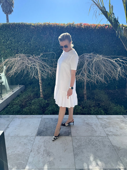 JULIETTE HOGAN White Midi Dress