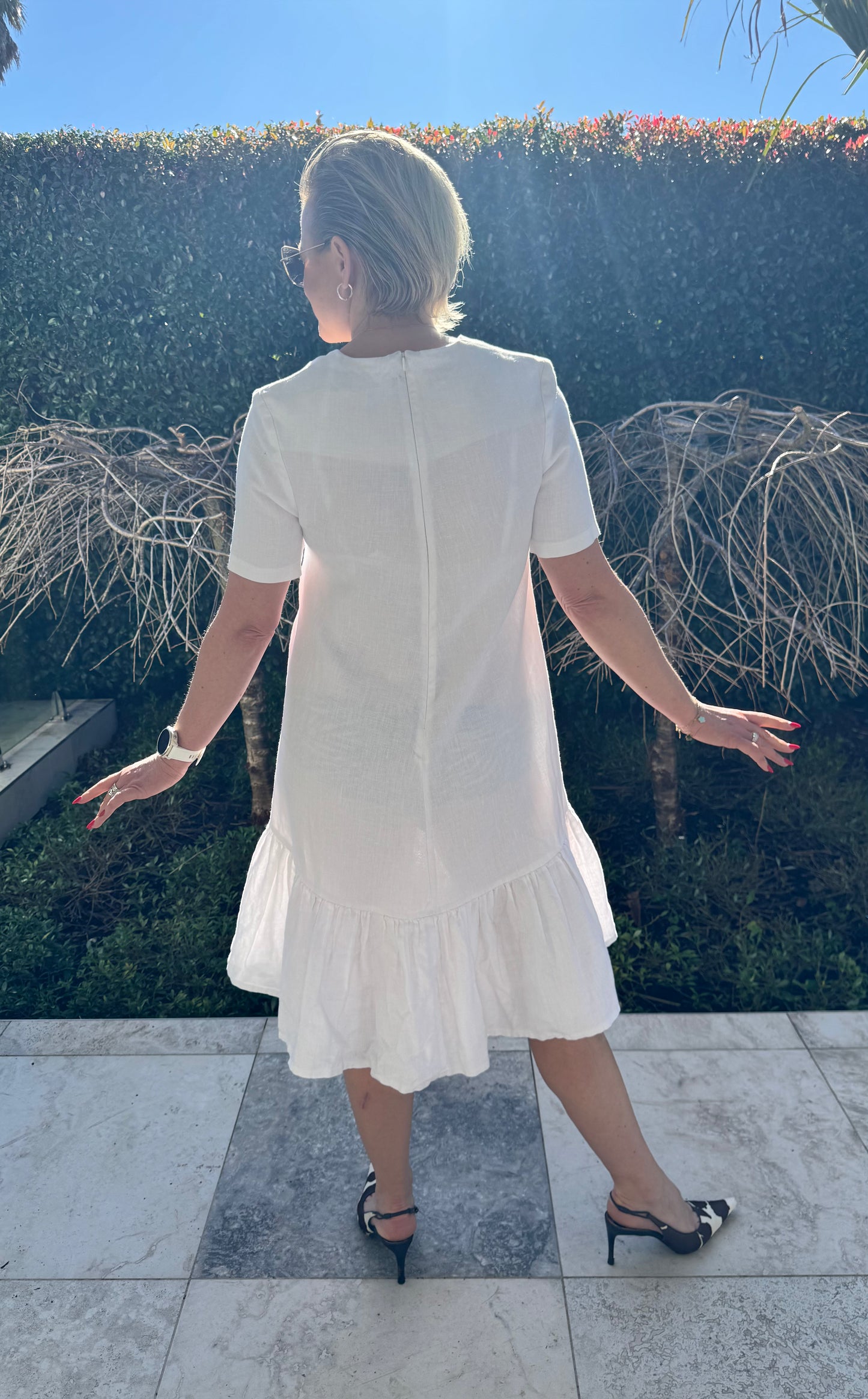JULIETTE HOGAN White Midi Dress
