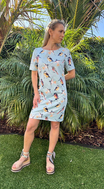 TUESDAY Light Blue Knee Length Dress