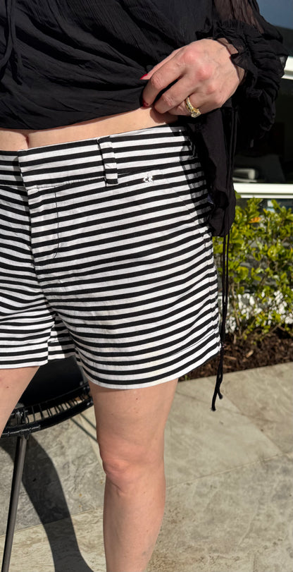 CALVIN KLEIN Black/White Stripe Shorts