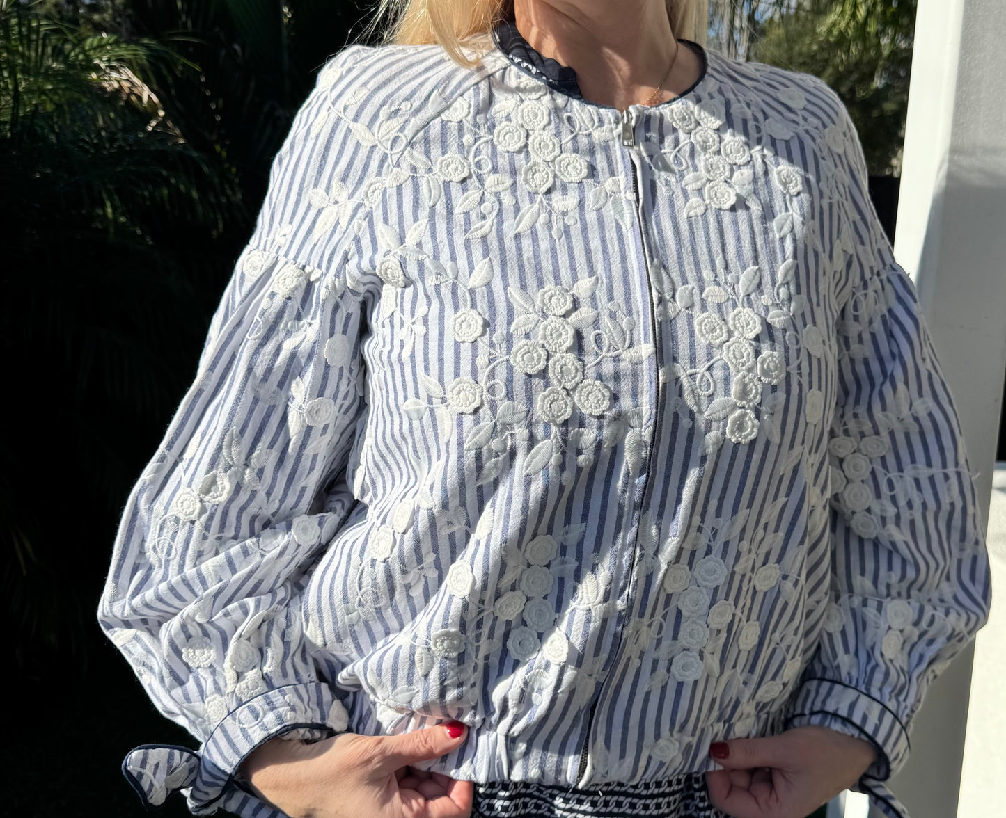 ZARA Blue and White Jacket