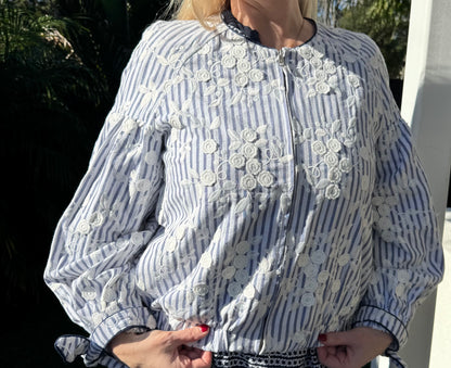 ZARA Blue and White Jacket