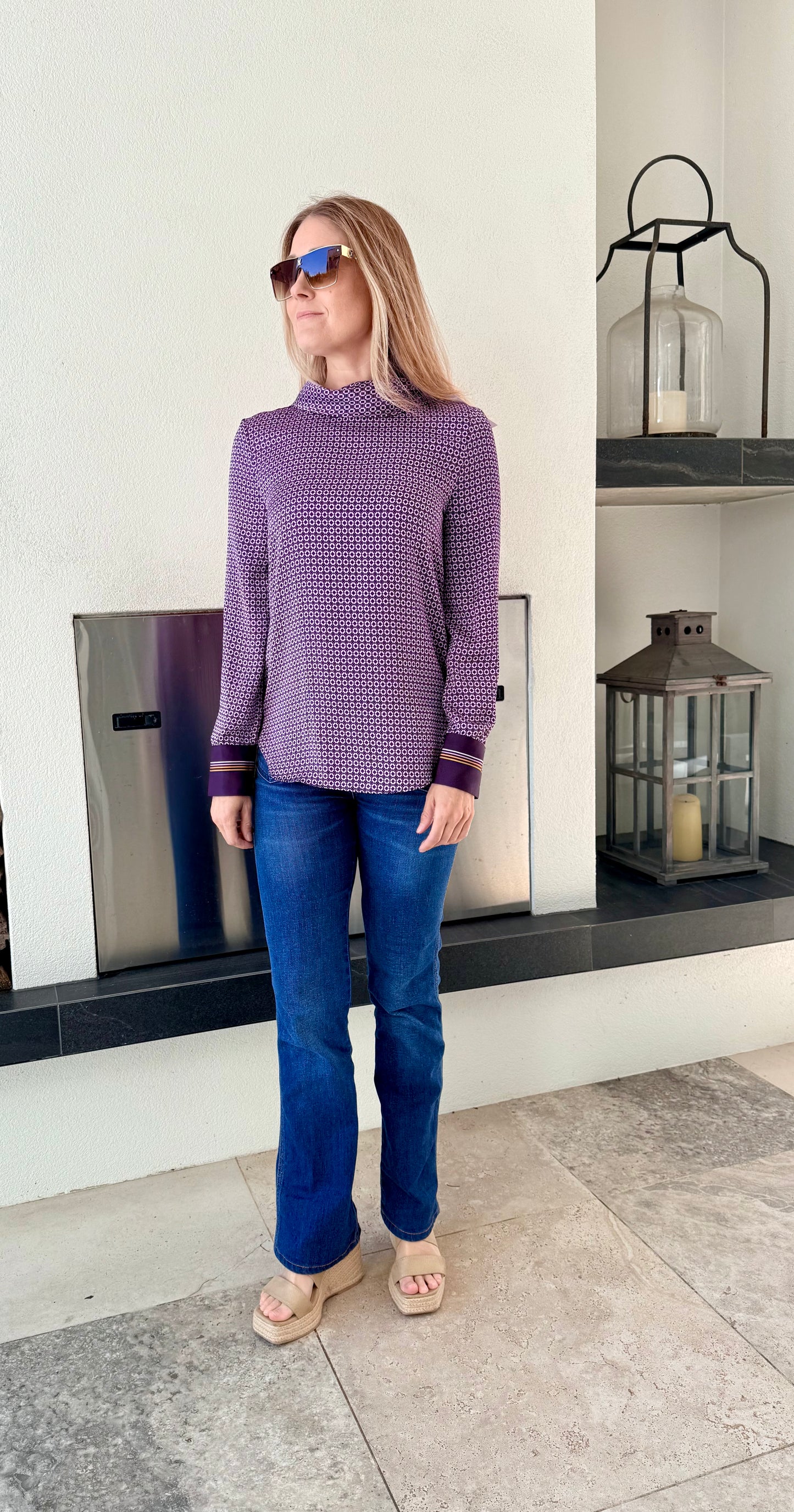 COUNTRY ROAD Purple Top, Fits Size M