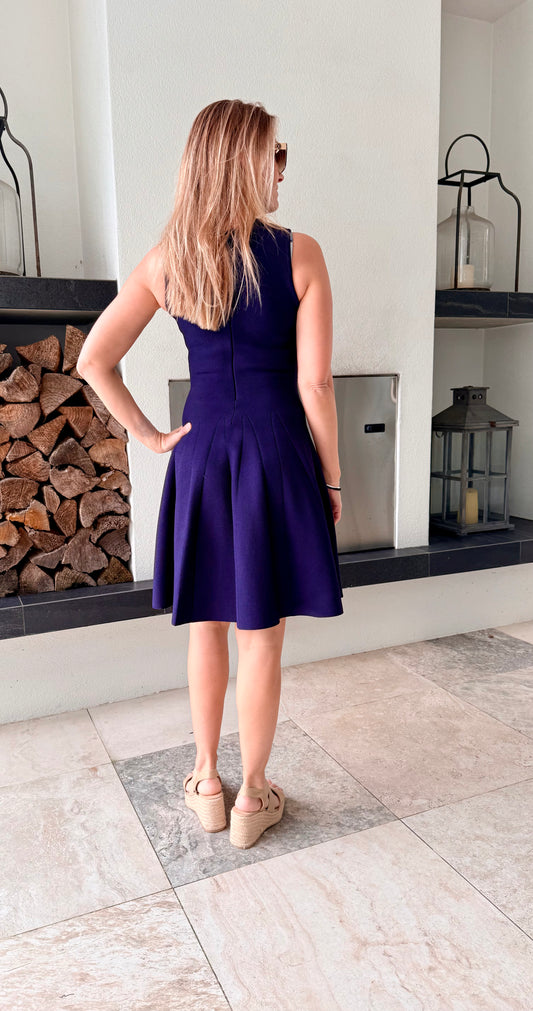 Navy Blue Knee Length Dress, Size 12