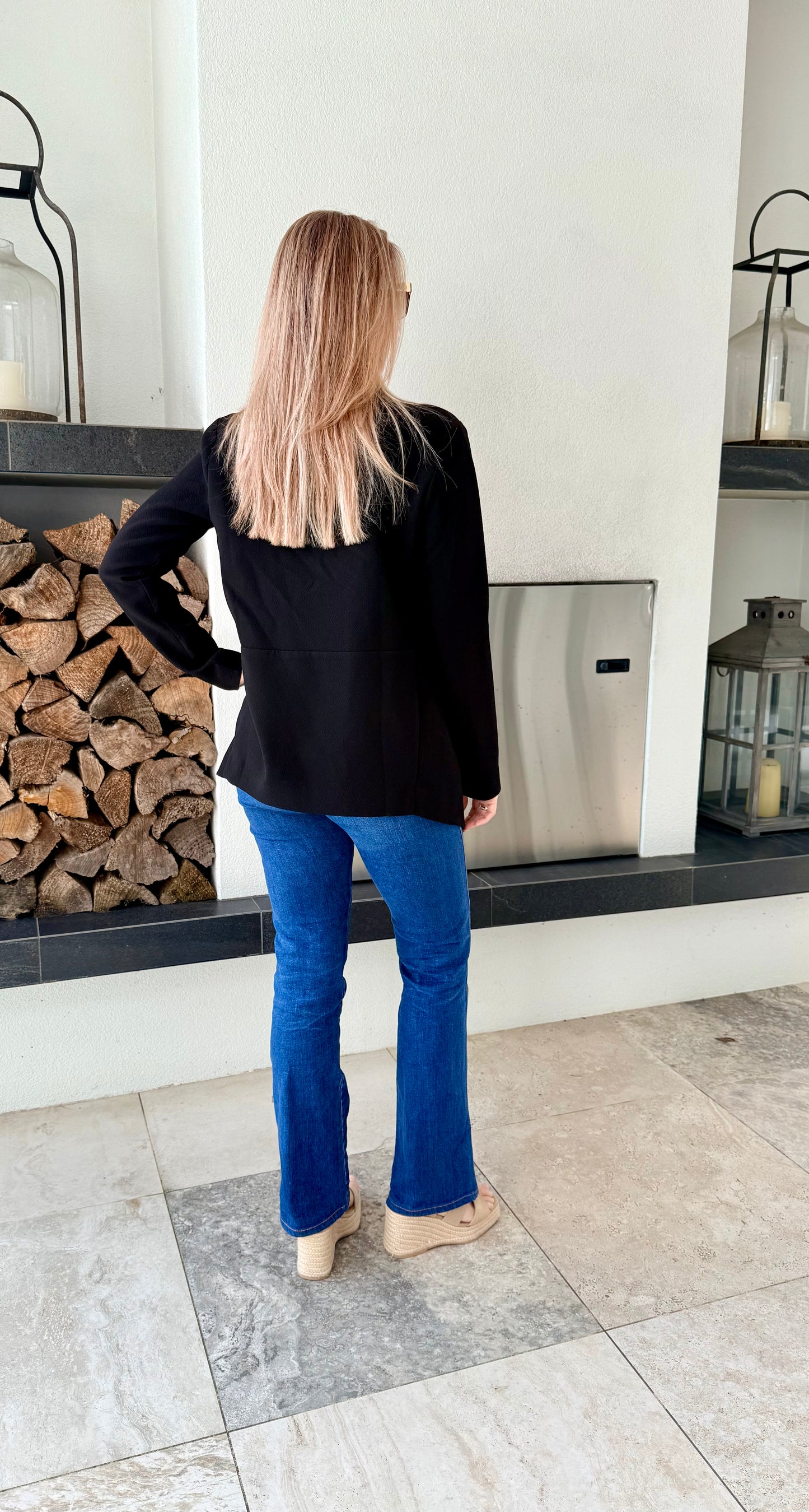 LIFE WITH BIRD Black Jacket, Fits S-M