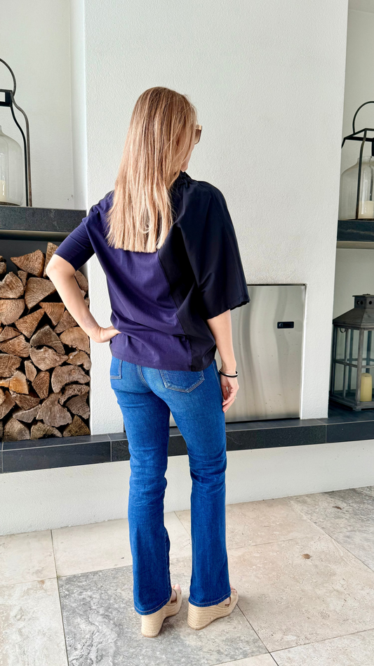 STELLA McCARTNEY Blue/Black Top, Size 38 (Fits M) - Made in Portugal