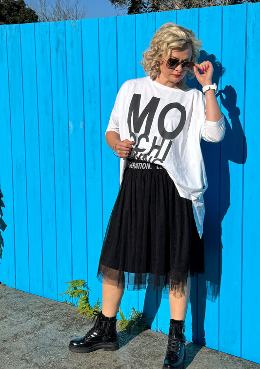 FEDERATION Black Midi Skirt