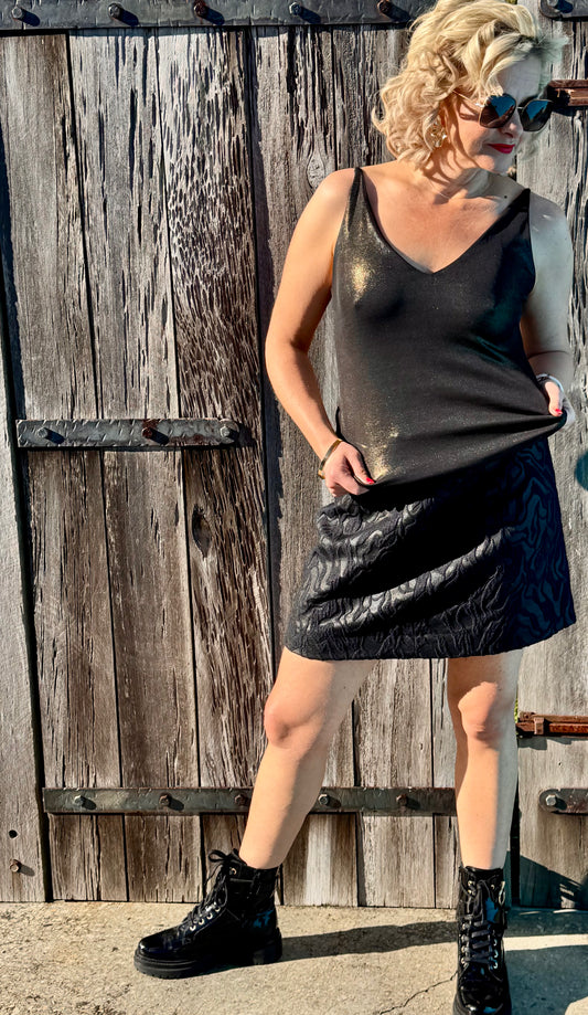 ZARA Black Wool Blend Mini Skirt