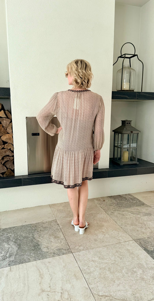 JOIE Brown Knee Length Silk Dress, Size M **Puppy Not For Sale