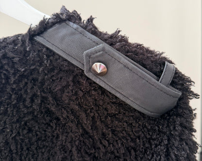 KATE SYLVESTER Long Black Coat, Size XS (Fits S/M)