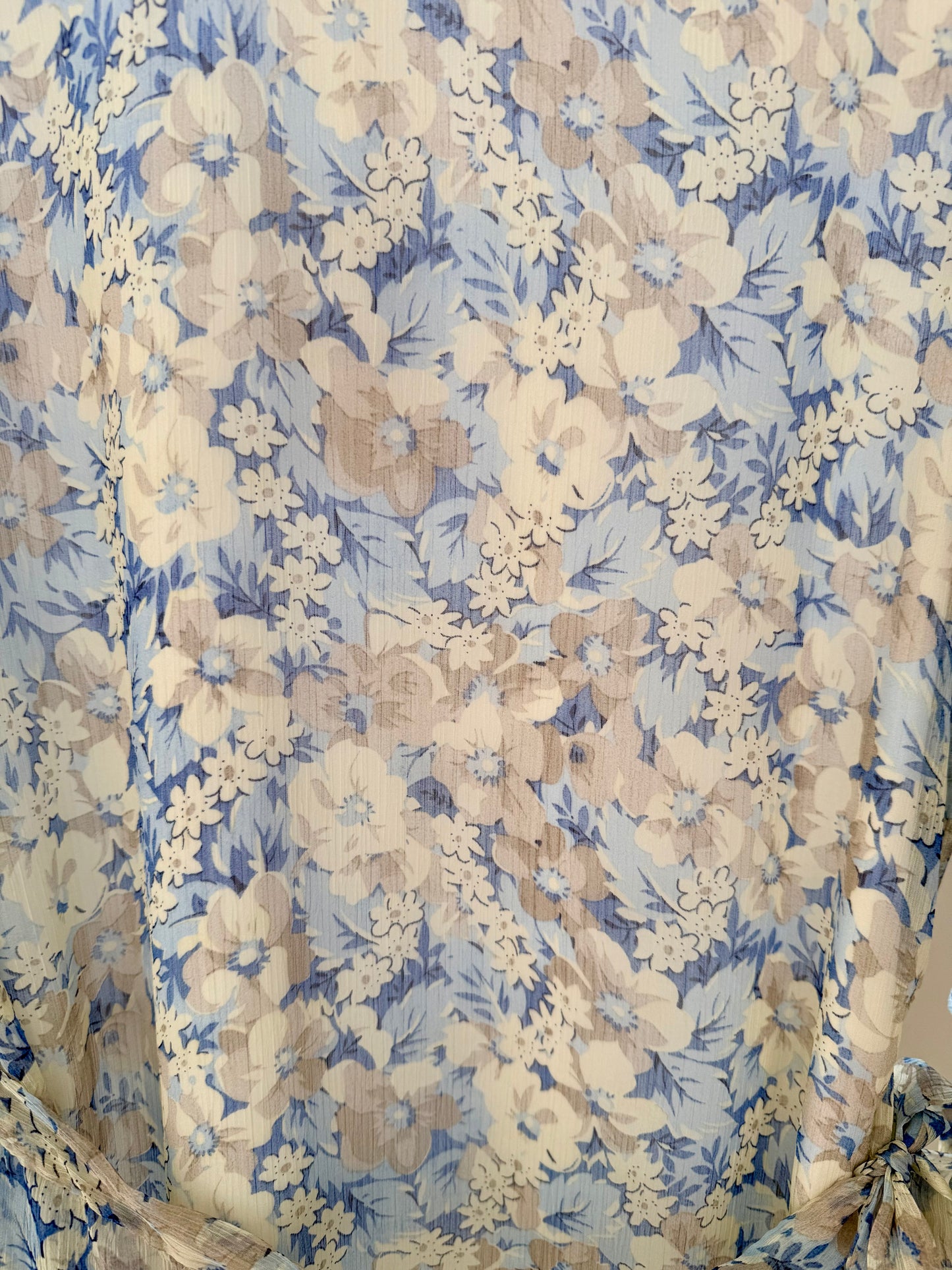 RUBY Light Blue Floral Knee Length Dress, Size 8