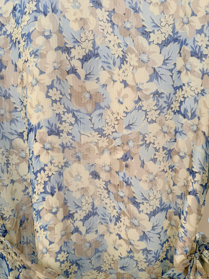 RUBY Light Blue Floral Knee Length Dress, Size 8
