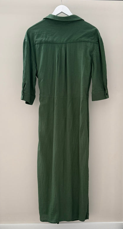 KETZ-KE Green Wrap Midi Dress, Size 14
