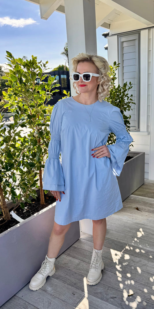 MICHAEL KORS Knee Length, Light Blue Dress