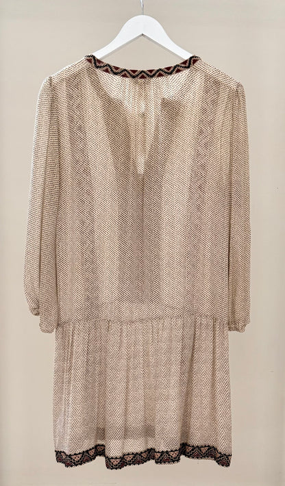 JOIE Brown Knee Length Silk Dress, Size M **Puppy Not For Sale