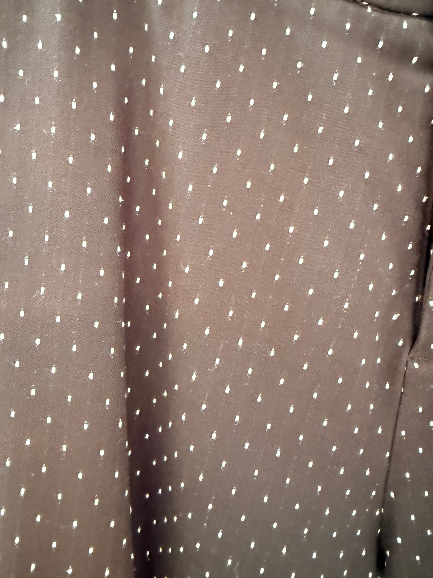 RUBY Brown/White Dotted Tapered Trousers, Size 10