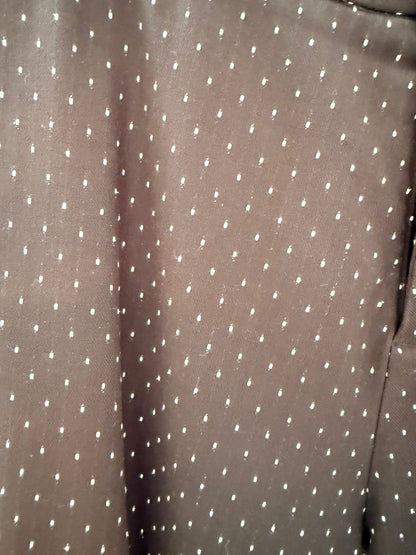 RUBY Brown/White Dotted Tapered Trousers, Size 10