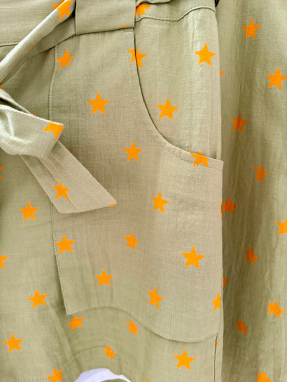 TUESDAY Green/Yellow Star Top/Shorts Outfit