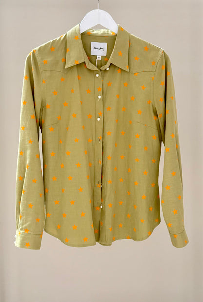 TUESDAY Green/Yellow Star Top/Shorts Outfit