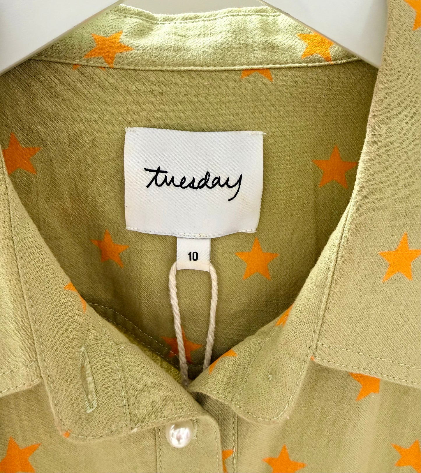 TUESDAY Green/Yellow Star Top/Shorts Outfit