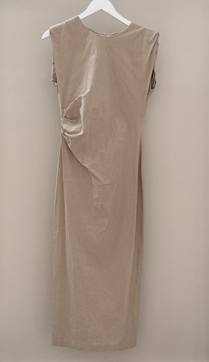 RESERVED Tan Midi Dress, Size M