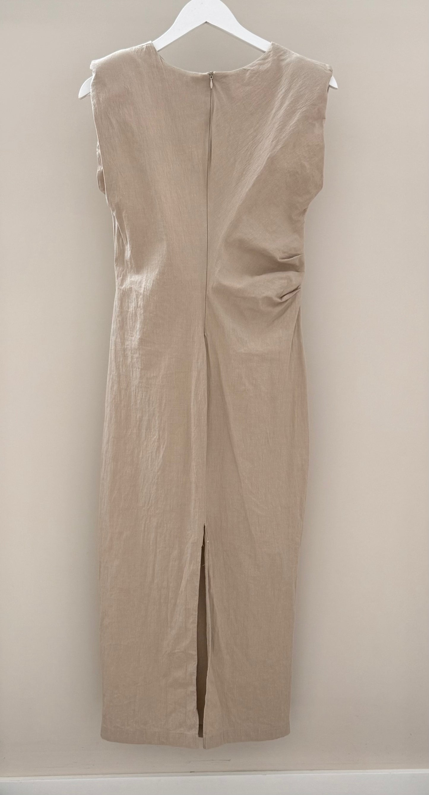 RESERVED Tan Midi Dress, Size M