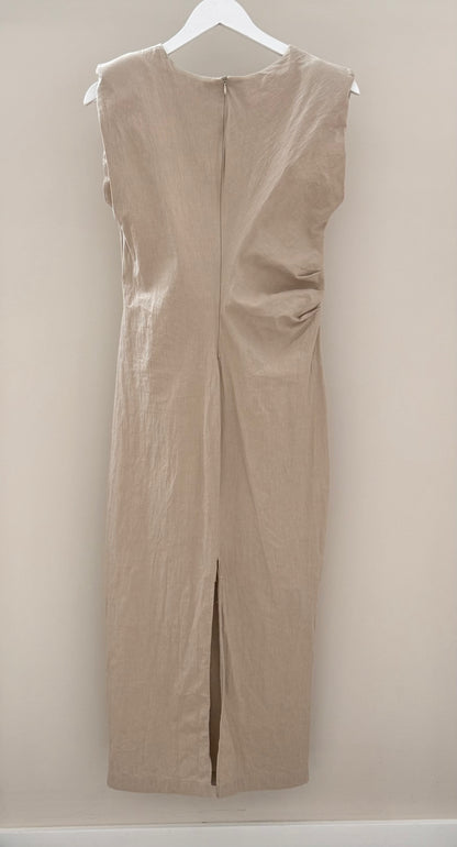 RESERVED Tan Midi Dress, Size M