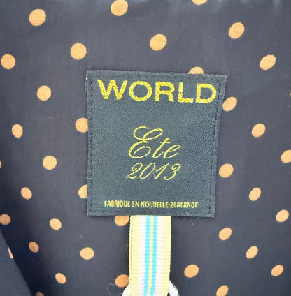 WORLD, Black Tan Dotted Jacket, Size XXS (Made in NZ)