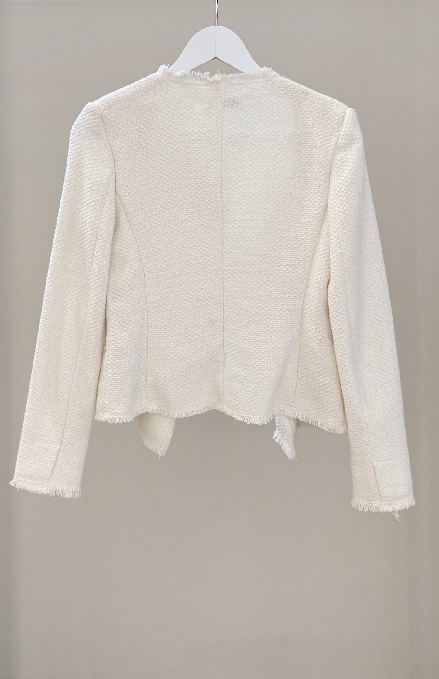MANGO White Cropped Jacket, Fits S-M