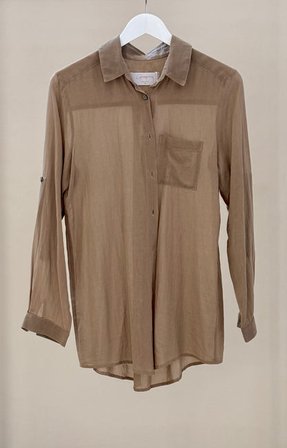 GREGORY Brown Shirt, Size 10 (Made in NZ)