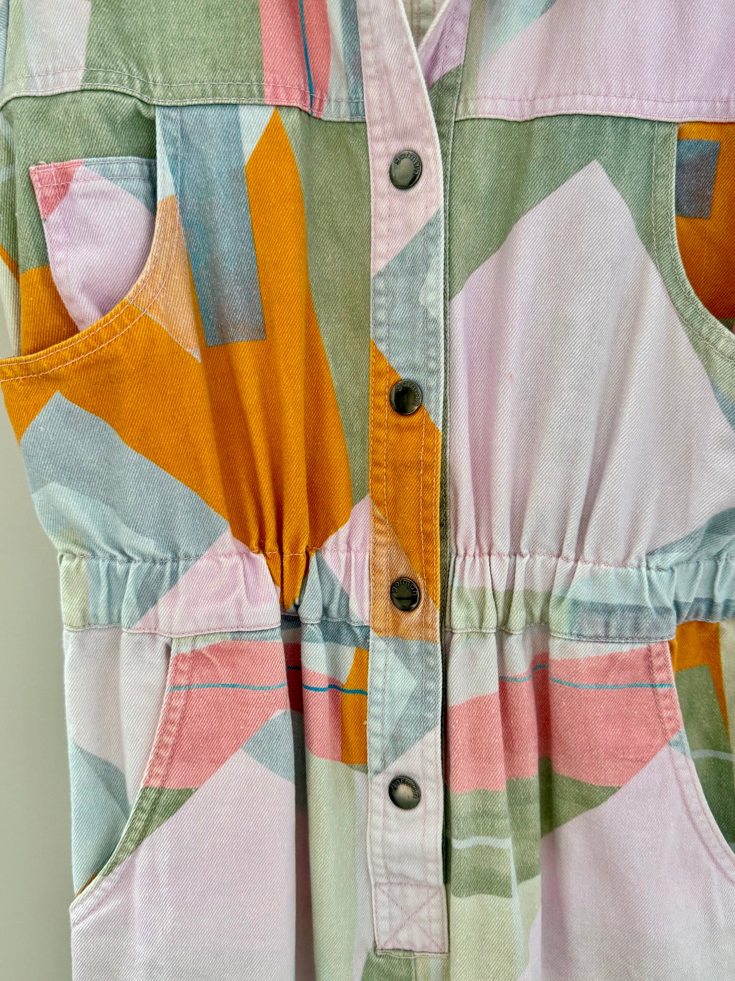 GORMAN - Geometric Patterned 100% Organic Cotton Jumpsuit, Size 6